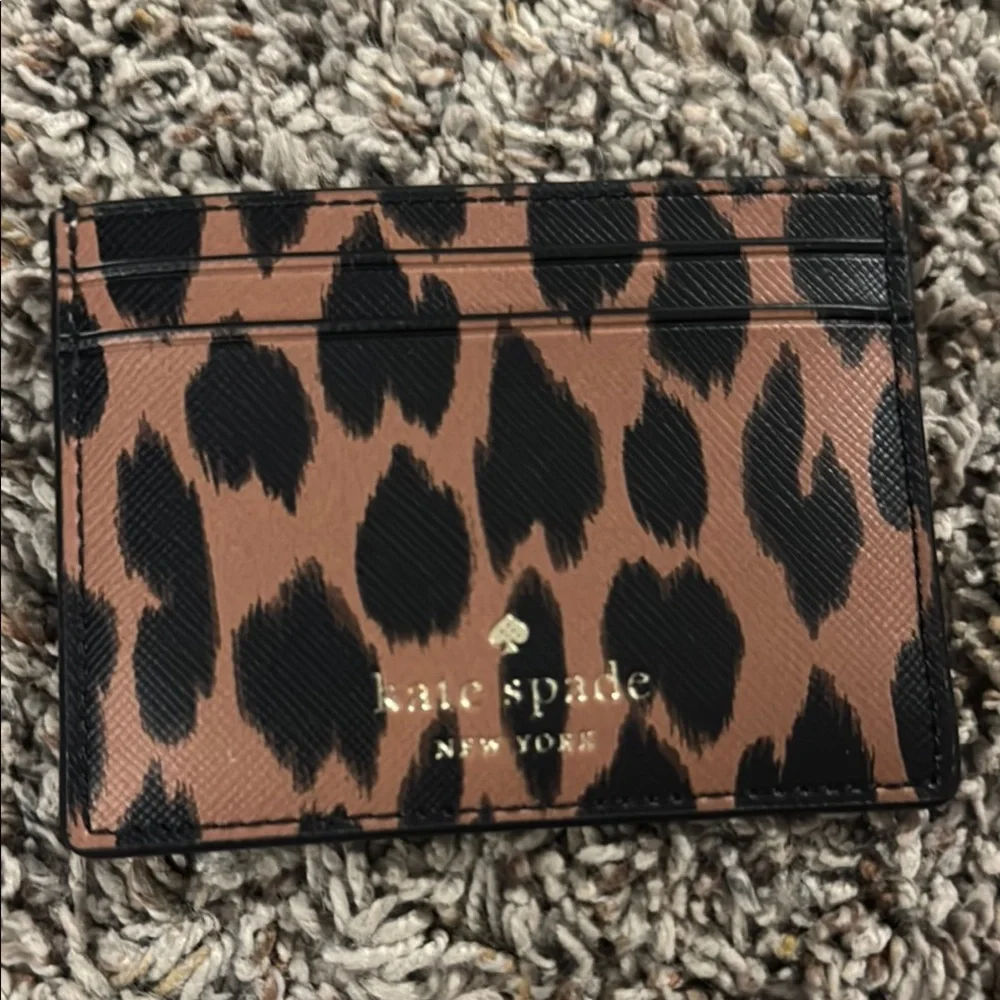 Kate Spade Leopard Print Card Holder - Picture 2 of 3
